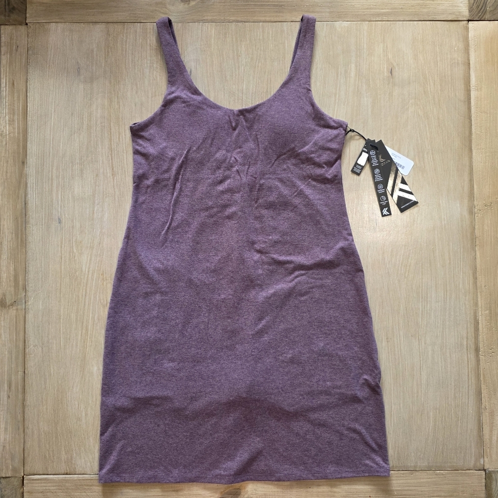 Kyodan Purple Athletic Dress Built-In Shorts Lined Tank Dress NWT